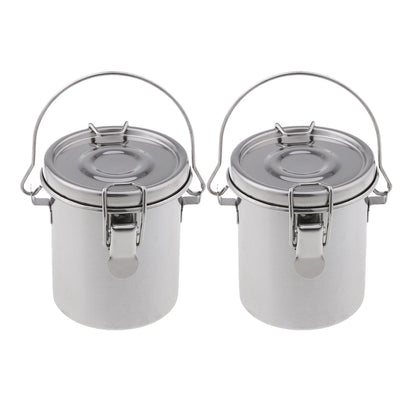 2 Pack Artist Portable Painting Brush Washing Bucket Wash Pen Pot Stainless Steel Watercolor Oil Paint Brush Washer Art Supplies