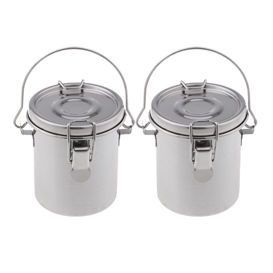 2 Pack Artist Portable Painting Brush Washing Bucket Wash Pen Pot Stainless Steel Watercolor Oil Paint Brush Washer Art Supplies