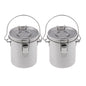 2 Pack Artist Portable Painting Brush Washing Bucket Wash Pen Pot Stainless Steel Watercolor Oil Paint Brush Washer Art Supplies