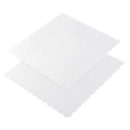 2 Pcs 6 Inch Cake Plates Square Acrylic Premium Baking Accessories Cake Baking Board Cake Display Base for Backery Cake Making