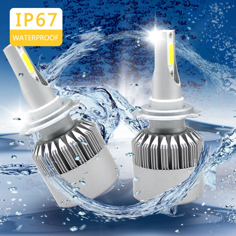 2 pieces 110W/pair H7 LED headlights Bulb kits H4 H1 H3 H11 HB3 HB4 9007 12V 11000LM Cold white 6500K Wholesales free shipping