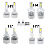2 pieces 110W/pair H7 LED headlights Bulb kits H4 H1 H3 H11 HB3 HB4 9007 12V 11000LM Cold white 6500K Wholesales free shipping