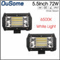 2 pieces 5" 54W 5.5" 72W 8.5" 144W high power IP67 waterproof 4300K 6500K 10-30V DC offroad car led work light amber 12v 24v