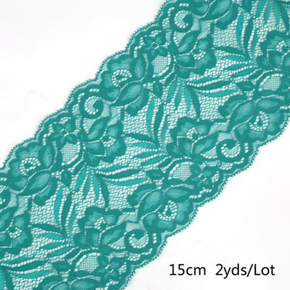2 yard 15cm Stretch Elastic Lace Ribbon Fabric DIY Garment Accessories Sewing Trim Wedding Decoration