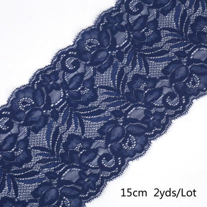 2 yard 15cm Stretch Elastic Lace Ribbon Fabric DIY Garment Accessories Sewing Trim Wedding Decoration