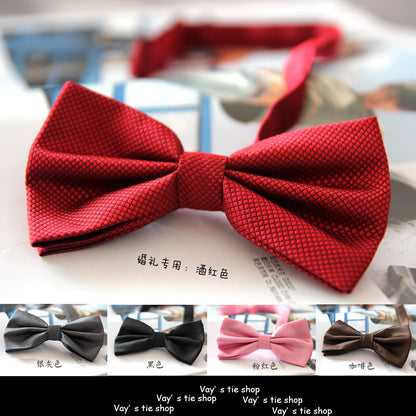 20 Colors  Solid Fashion Bowties Groom Men Colourful Plaid Cravat gravata Male Marriage Butterfly Wedding Bow ties
