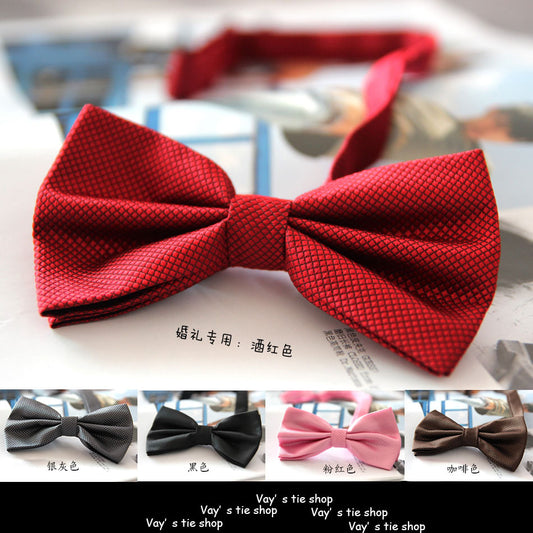 20 Colors  Solid Fashion Bowties Groom Men Colourful Plaid Cravat gravata Male Marriage Butterfly Wedding Bow ties