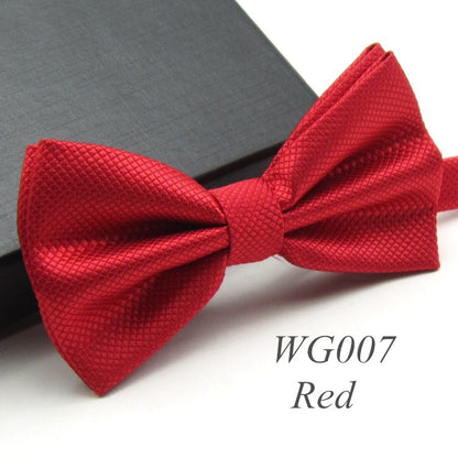 20 Colors  Solid Fashion Bowties Groom Men Colourful Plaid Cravat gravata Male Marriage Butterfly Wedding Bow ties