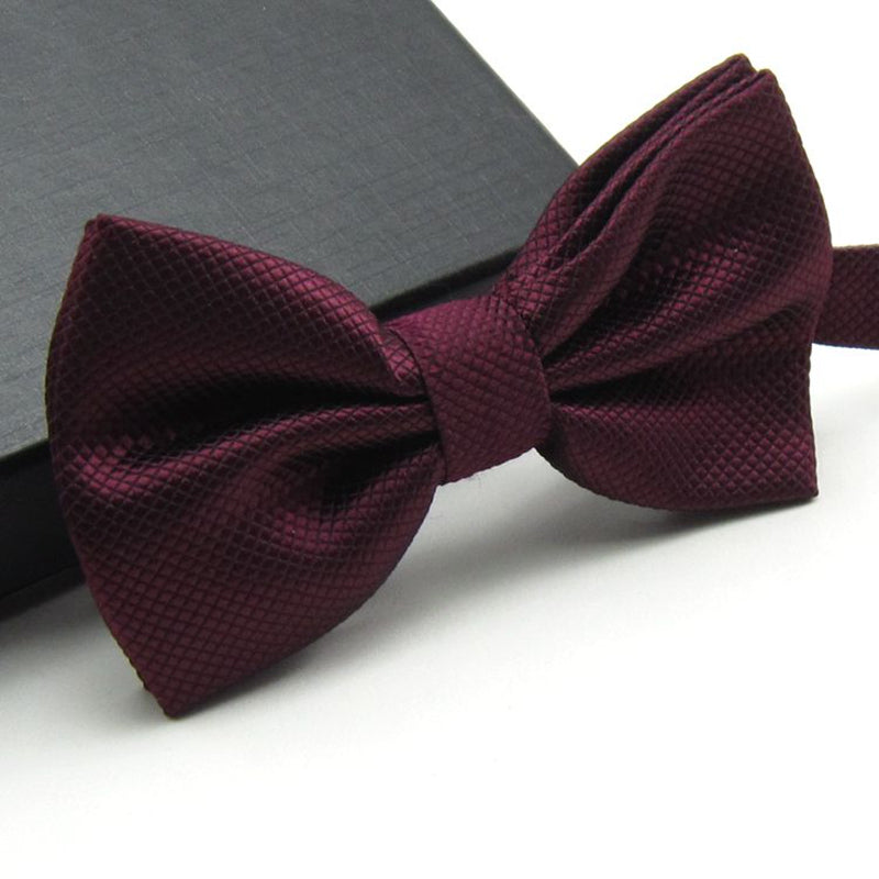 20 Colors  Solid Fashion Bowties Groom Men Colourful Plaid Cravat gravata Male Marriage Butterfly Wedding Bow ties