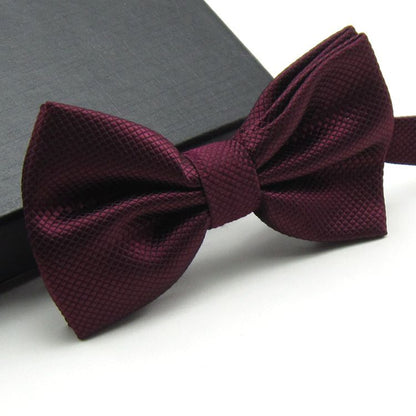 20 Colors  Solid Fashion Bowties Groom Men Colourful Plaid Cravat gravata Male Marriage Butterfly Wedding Bow ties