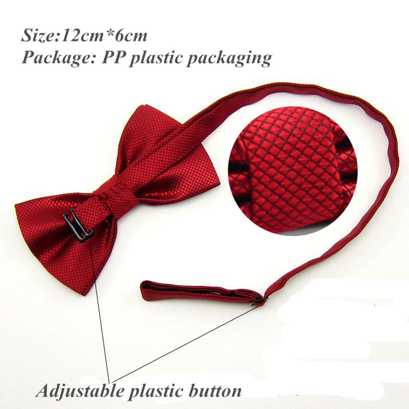 20 Colors  Solid Fashion Bowties Groom Men Colourful Plaid Cravat gravata Male Marriage Butterfly Wedding Bow ties