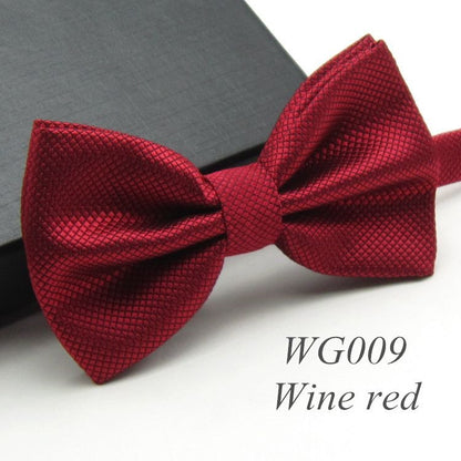 20 Colors  Solid Fashion Bowties Groom Men Colourful Plaid Cravat gravata Male Marriage Butterfly Wedding Bow ties