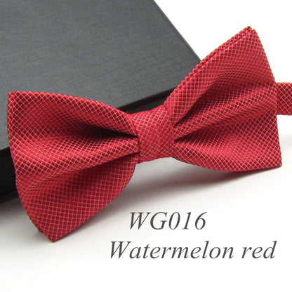 20 Colors  Solid Fashion Bowties Groom Men Colourful Plaid Cravat gravata Male Marriage Butterfly Wedding Bow ties