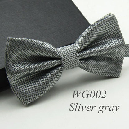 20 Colors  Solid Fashion Bowties Groom Men Colourful Plaid Cravat gravata Male Marriage Butterfly Wedding Bow ties