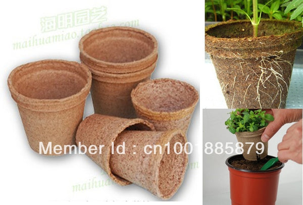 20 PCS Garden Supplies Fiber biodegradable Plants seedling raising pot vegetable Nursery tray pot cup