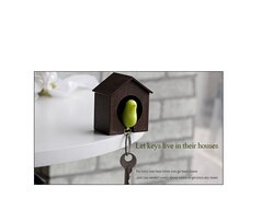 2016 New Arrival llavero Whistle Bird House key chains couple Wall Mount Hook Sparrow Birdhouse Key chain key ring for the keys