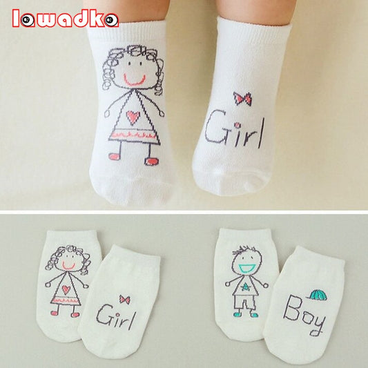 2016 New Spring Baby Socks Newborn Cotton Boys Girls Cute Toddler Asymmetry Anti-slip Socks