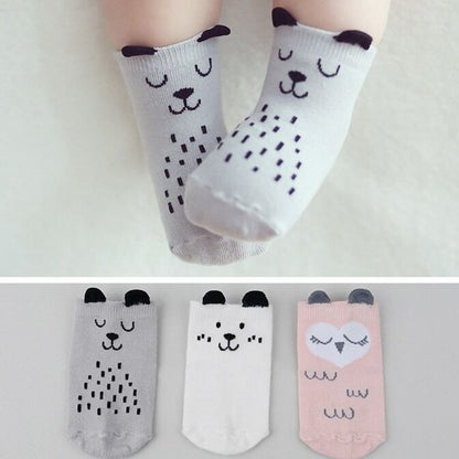 2016 New Spring Baby Socks Newborn Cotton Boys Girls Cute Toddler Asymmetry Anti-slip Socks