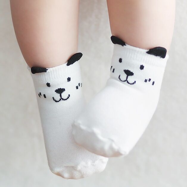 2016 New Spring Baby Socks Newborn Cotton Boys Girls Cute Toddler Asymmetry Anti-slip Socks