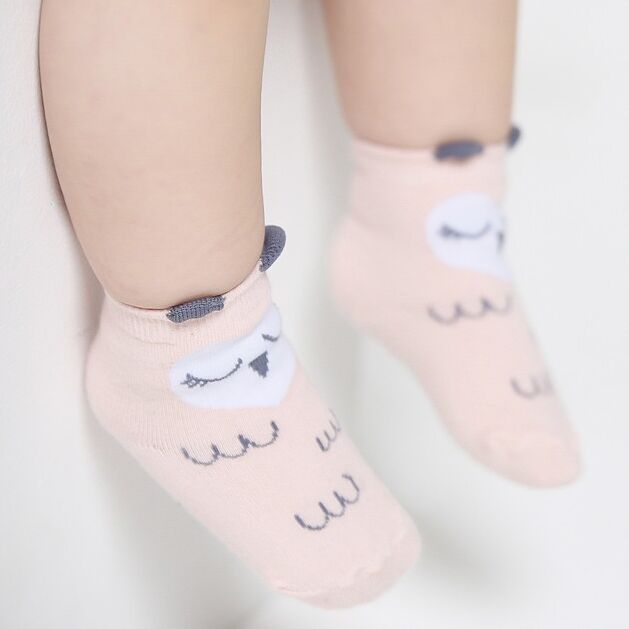 2016 New Spring Baby Socks Newborn Cotton Boys Girls Cute Toddler Asymmetry Anti-slip Socks