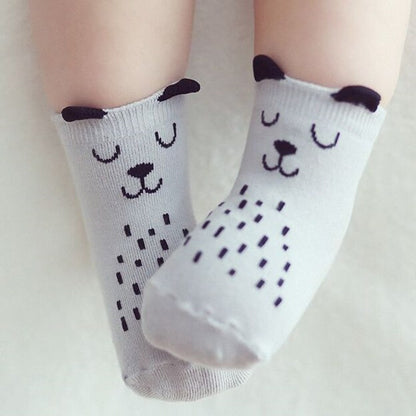 2016 New Spring Baby Socks Newborn Cotton Boys Girls Cute Toddler Asymmetry Anti-slip Socks