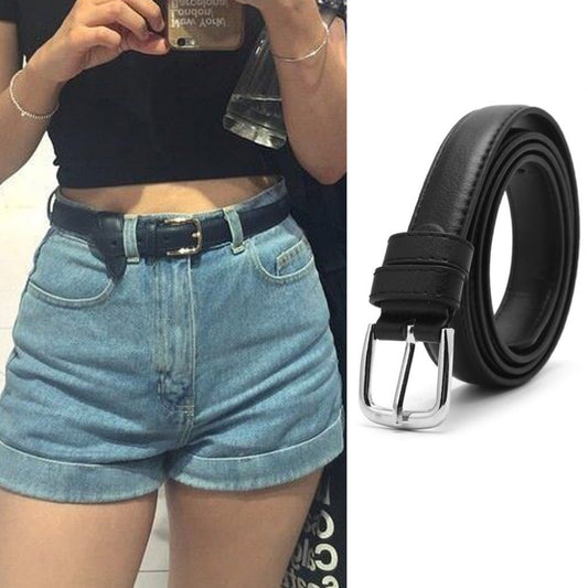 2017 Hot Fashion Women Belts Leather Metal Pin Buckle Waist Belt Waistband 110cm