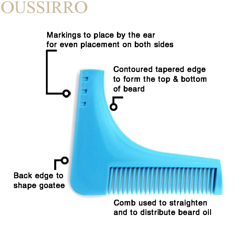 2017 New Comb  Beard Trimmer Shaping Tool Sex Man Gentleman Beard Trim Template Beard Combs Shaving Hair Molding