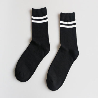 2017 Newly Spring summer Chinese language Men's Japan South Korea personality style Black and white men fashion Breathable socks