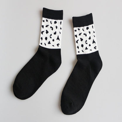 2017 Newly Spring summer Chinese language Men's Japan South Korea personality style Black and white men fashion Breathable socks