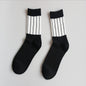 2017 Newly Spring summer Chinese language Men's Japan South Korea personality style Black and white men fashion Breathable socks