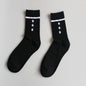 2017 Newly Spring summer Chinese language Men's Japan South Korea personality style Black and white men fashion Breathable socks