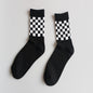 2017 Newly Spring summer Chinese language Men's Japan South Korea personality style Black and white men fashion Breathable socks