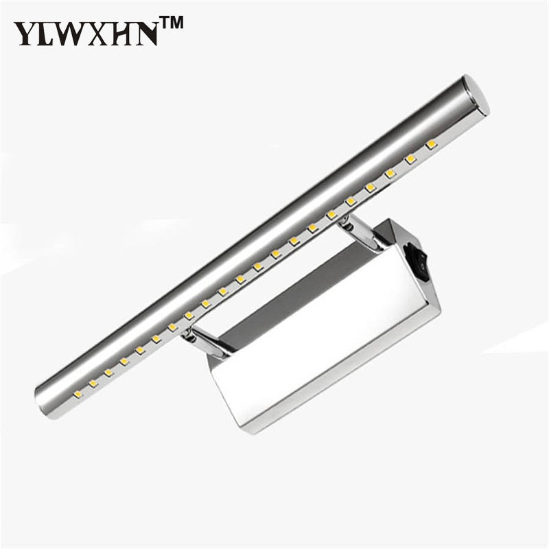 2018 Abajur Applique Murale Bathroom Light Wall Wand Lamp 3w Led Mirror With Switch Mounted Ac90v- 260v Stainless Steel 25cm