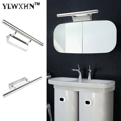 2018 Abajur Applique Murale Bathroom Light Wall Wand Lamp 3w Led Mirror With Switch Mounted Ac90v- 260v Stainless Steel 25cm