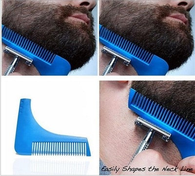 2018 Beard Shaping Tool Template Double Sided Beard Comb New Hot Sale Shaving &amp; Hair Removal Razor Tool for Men Free Ship