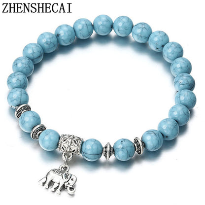 2018 Bracelet Classic Acrylic Blue Beaded Bracelets for Men Women Best Friend Hot popular A56