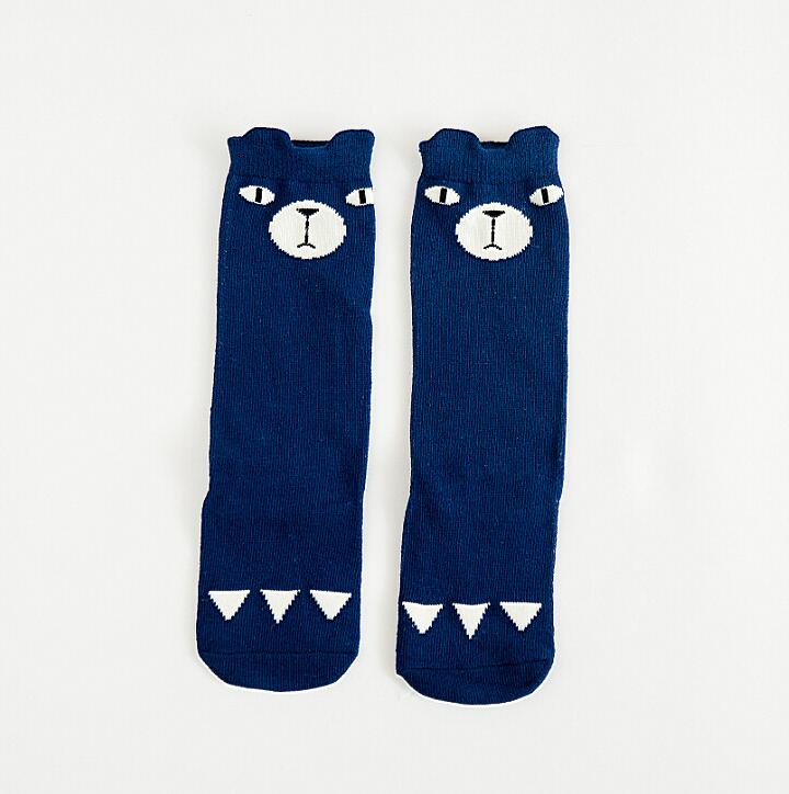 2018 Cartoon Cute Kids Socks Bear Animal Baby Cotton Socks Knee High Long LegWarmers Cute Socks Boy Girl Children socks 0-6 Y