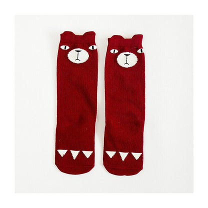 2018 Cartoon Cute Kids Socks Bear Animal Baby Cotton Socks Knee High Long LegWarmers Cute Socks Boy Girl Children socks 0-6 Y