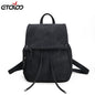 2018 College Wind Backpack Shoulder Bag PU Leather Women's bag fashion ladies backpack Mochila Escolar School Bags For Teenagers