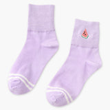 2018 Cotton Cute Fruit Print Women's Socks Meias Retro Embroidery Long Colorful Funny Socks Women Girls Multicolor Sock