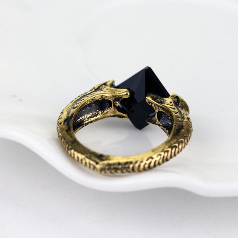 2018 Fashion Bronze Action Toy Figures Rings the Deathly Hallows Rings man Finger Black Resurrection Stone Men Ring