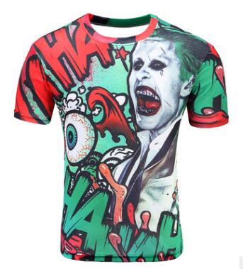 2018 Fashion New Cool T shirt Men Harajuku 3D Tshirt Print Suicide Clown Short Sleeve Summer Tops Tees 3D T shirt Male tshirt	 1