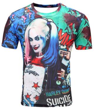 2018 Fashion New Cool T shirt Men Harajuku 3D Tshirt Print Suicide Clown Short Sleeve Summer Tops Tees 3D T shirt Male tshirt	 1