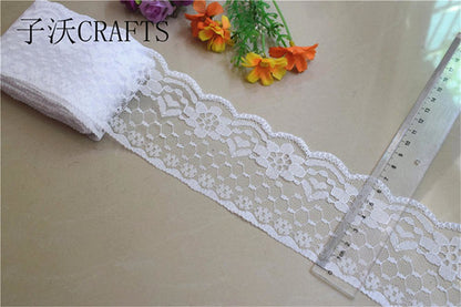 2018 Global Hot Sale 10 yards beautiful white lace ribbon European lace fabric lace sew embroidery dress accessories