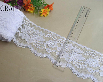 2018 Global Hot Sale 10 yards beautiful white lace ribbon European lace fabric lace sew embroidery dress accessories