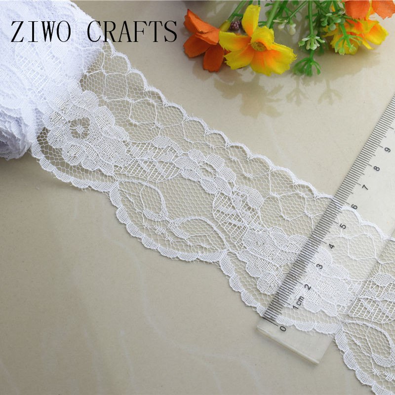 2018 Global Hot Sale 10 yards beautiful white lace ribbon European lace fabric lace sew embroidery dress accessories