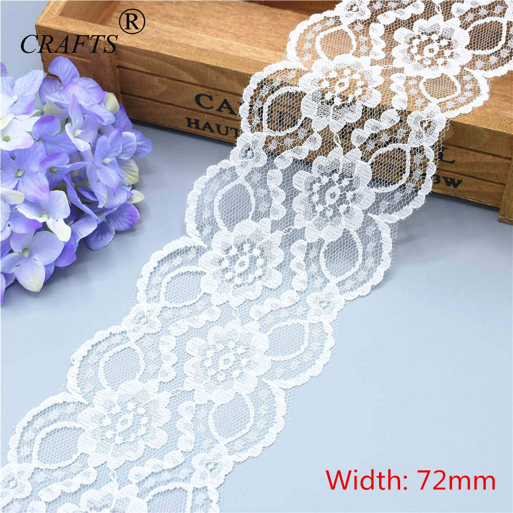 2018 Global Hot Sale 10 yards beautiful white lace ribbon European lace fabric lace sew embroidery dress accessories