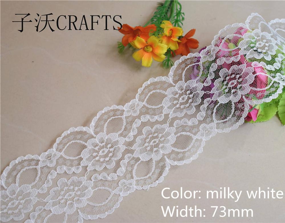 2018 Global Hot Sale 10 yards beautiful white lace ribbon European lace fabric lace sew embroidery dress accessories