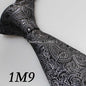 2018 Latest Style Men's Designer Tie Border Black/Silver Paisley Design/Boda/Vestidos/Casual Dress/Groom Bestman Necktie For Men