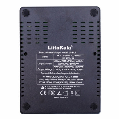 2018 LiitoKala Lii-PL4 18650 Battery 21700 26650 18350 AA AAA Fast Charger Li-Ion 4.2V/4.35V Lithium Iron 3.6V and NiMH/Cd 1.2V